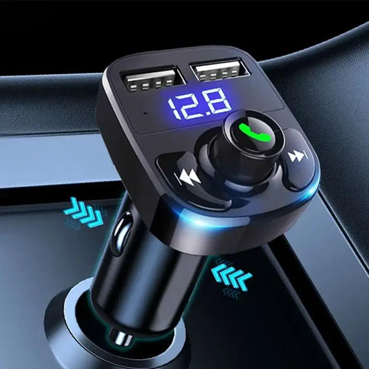 FM Transmitter Car Charger Wireless Bluetooth Hands-Free Calling Radio Receiver MP3 Music Stereo Adapter Dual USB Port Charger