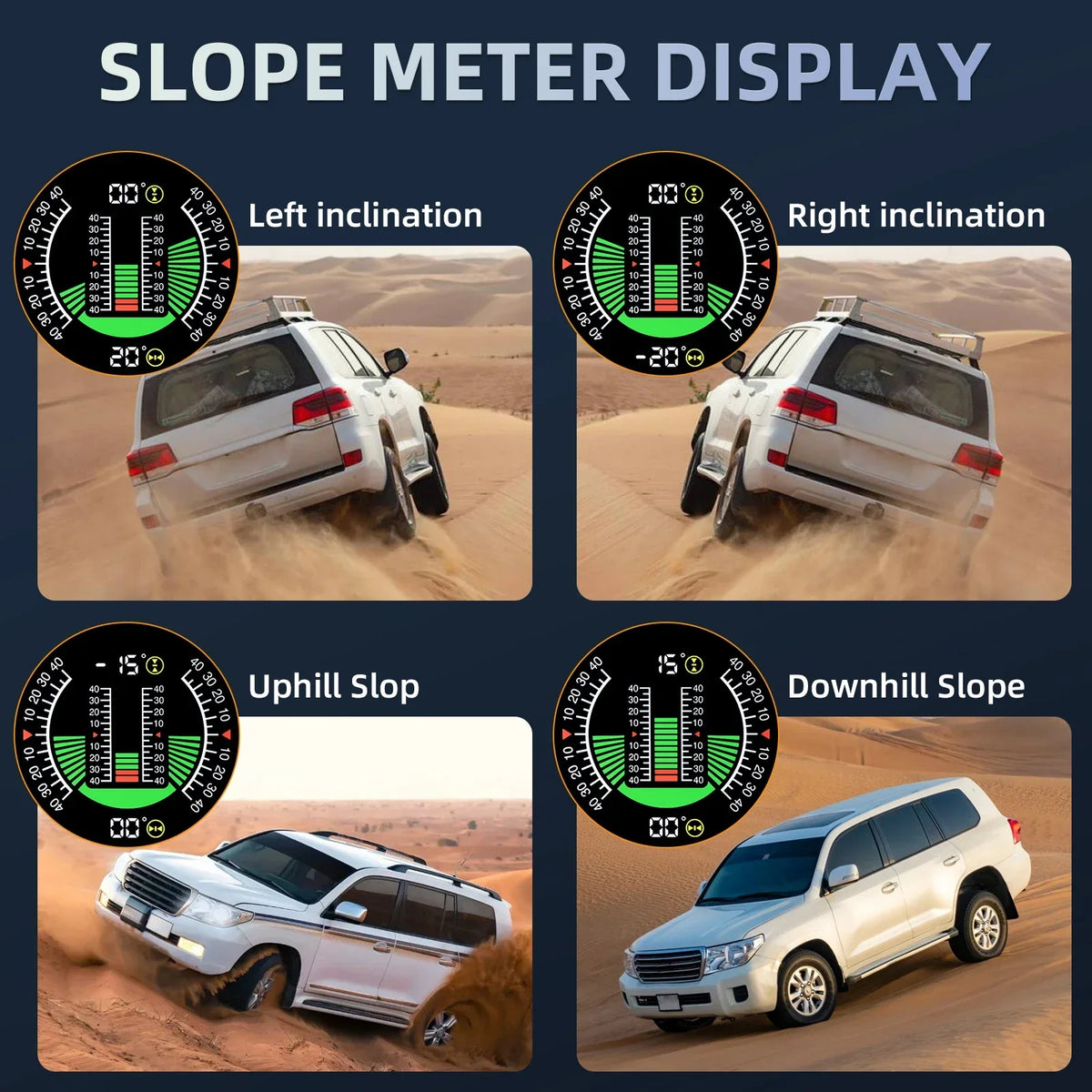 M60/M50 4x4 Off-Road GPS Smart Inclinometer – Digital Tilt & Pitch ...