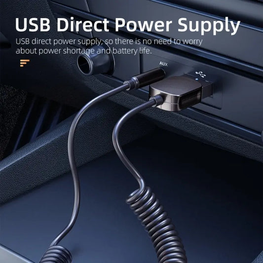 Essager Bluetooth Audio Receiver Dongle – USB to 3.5mm AUX, Bluetooth 5.0 Hands-Free Car Kit