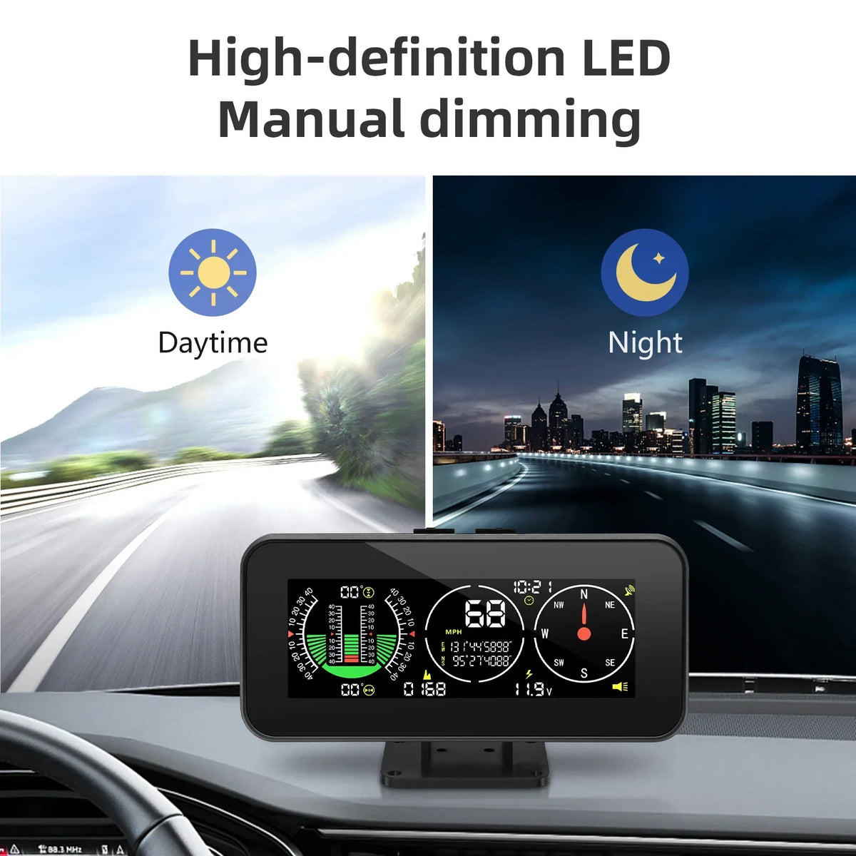 M60/M50 4x4 Off-Road GPS Smart Inclinometer – Digital Tilt & Pitch ...